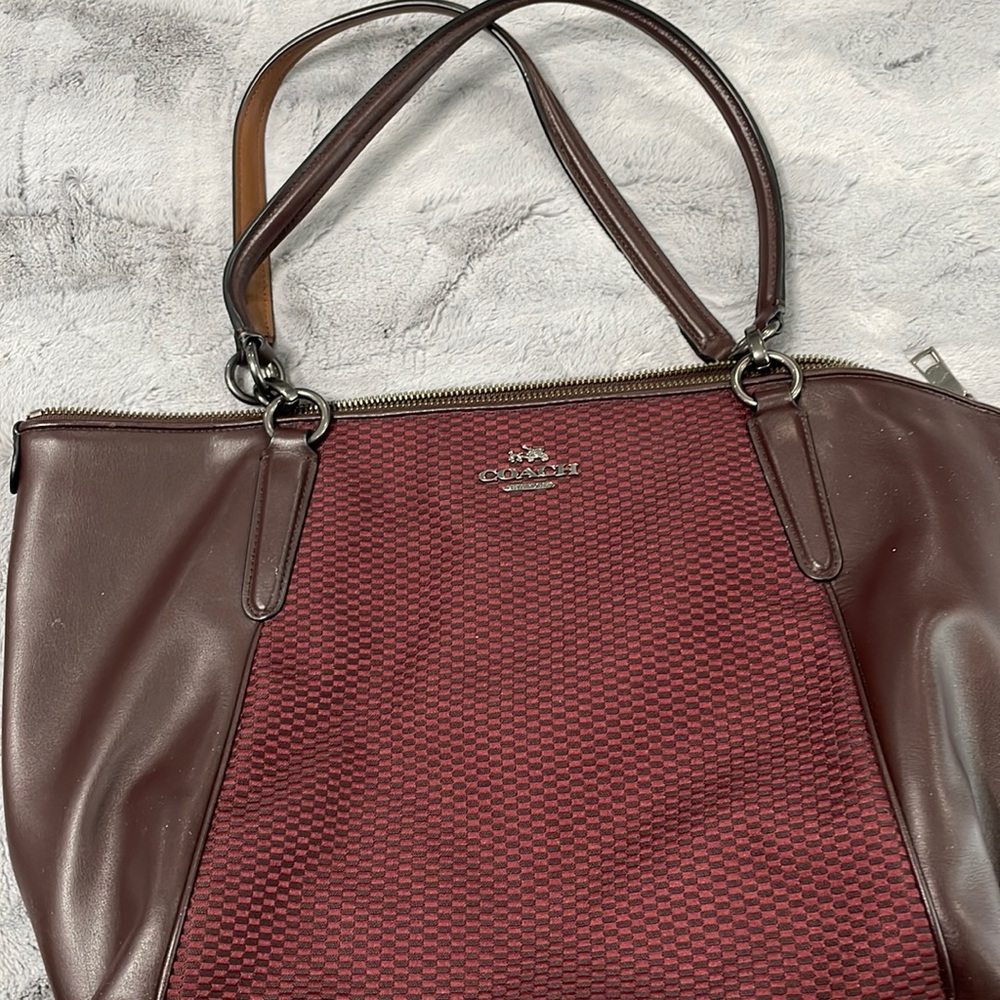 Coach purse— excellent condition— dark maroon— hand carry or carry on shoulder